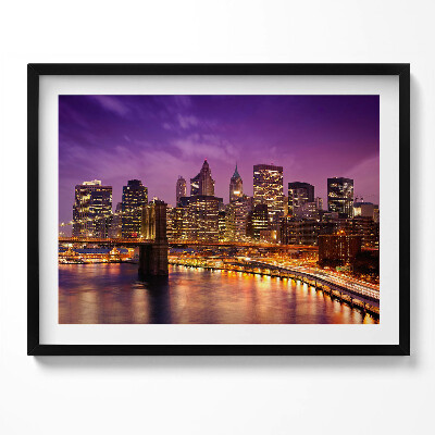 Tablou rama Luminile orașului seara