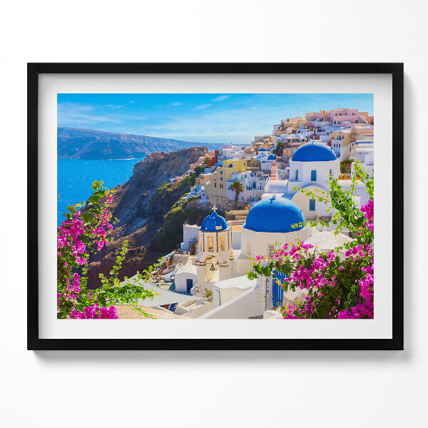 Tablou rama Vedere a arhitecturii grecești din Santorini