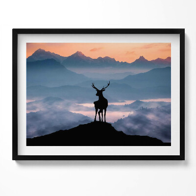 Tablou rama Cerb pe vârful muntelui