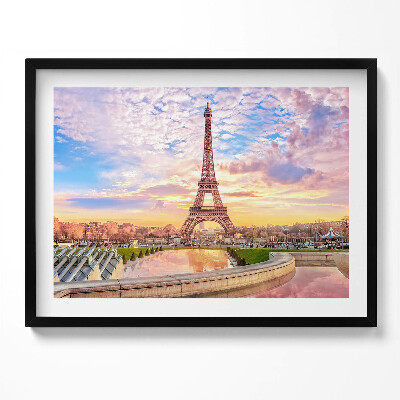Tablou rama Vedere romantică a Turnului Eiffel din Paris