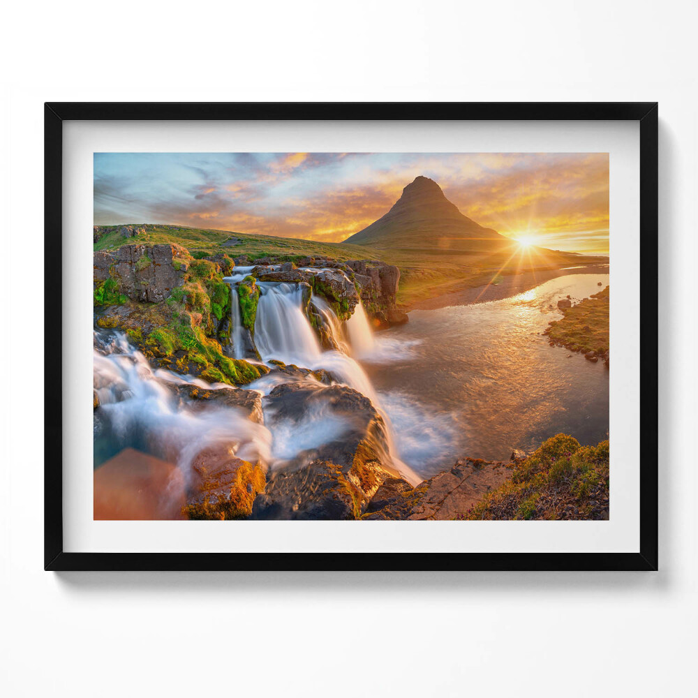 Tablou living cu rama Peisaj natural la apus