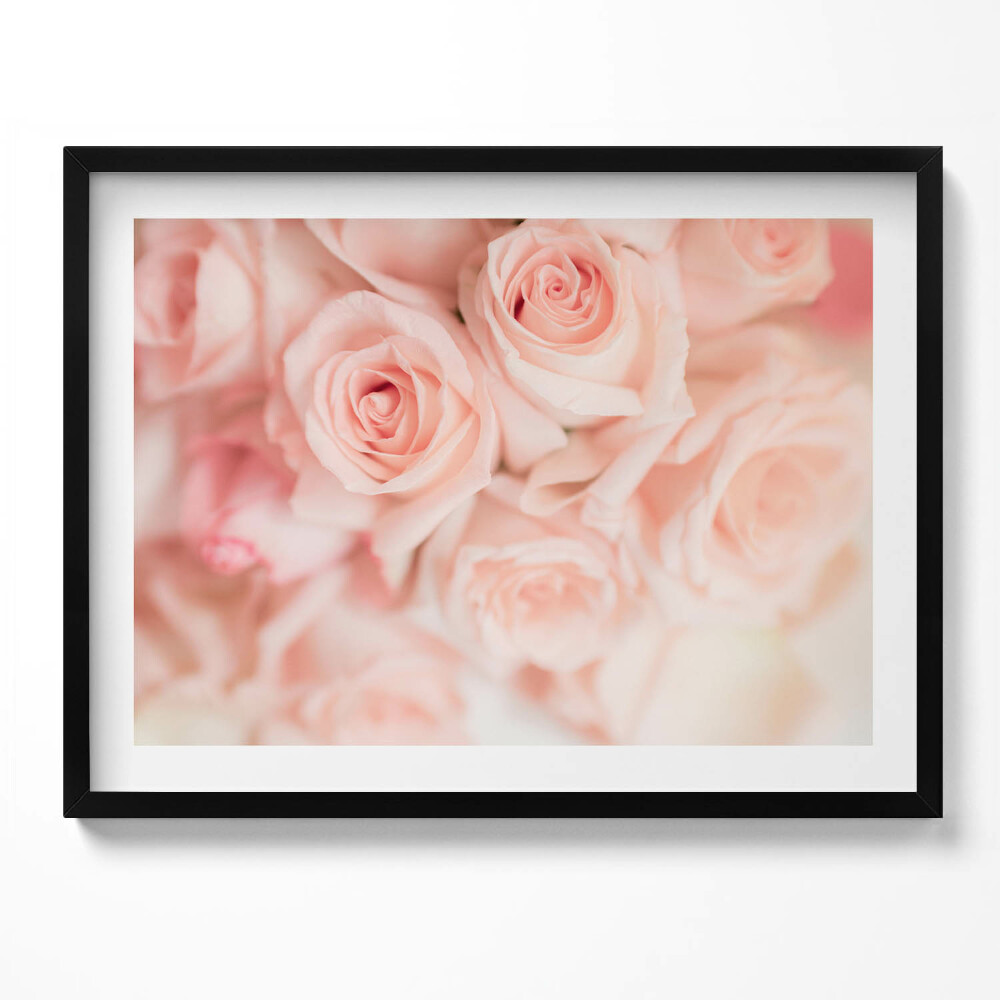 Tablou living cu rama Buchet romantic de trandafiri