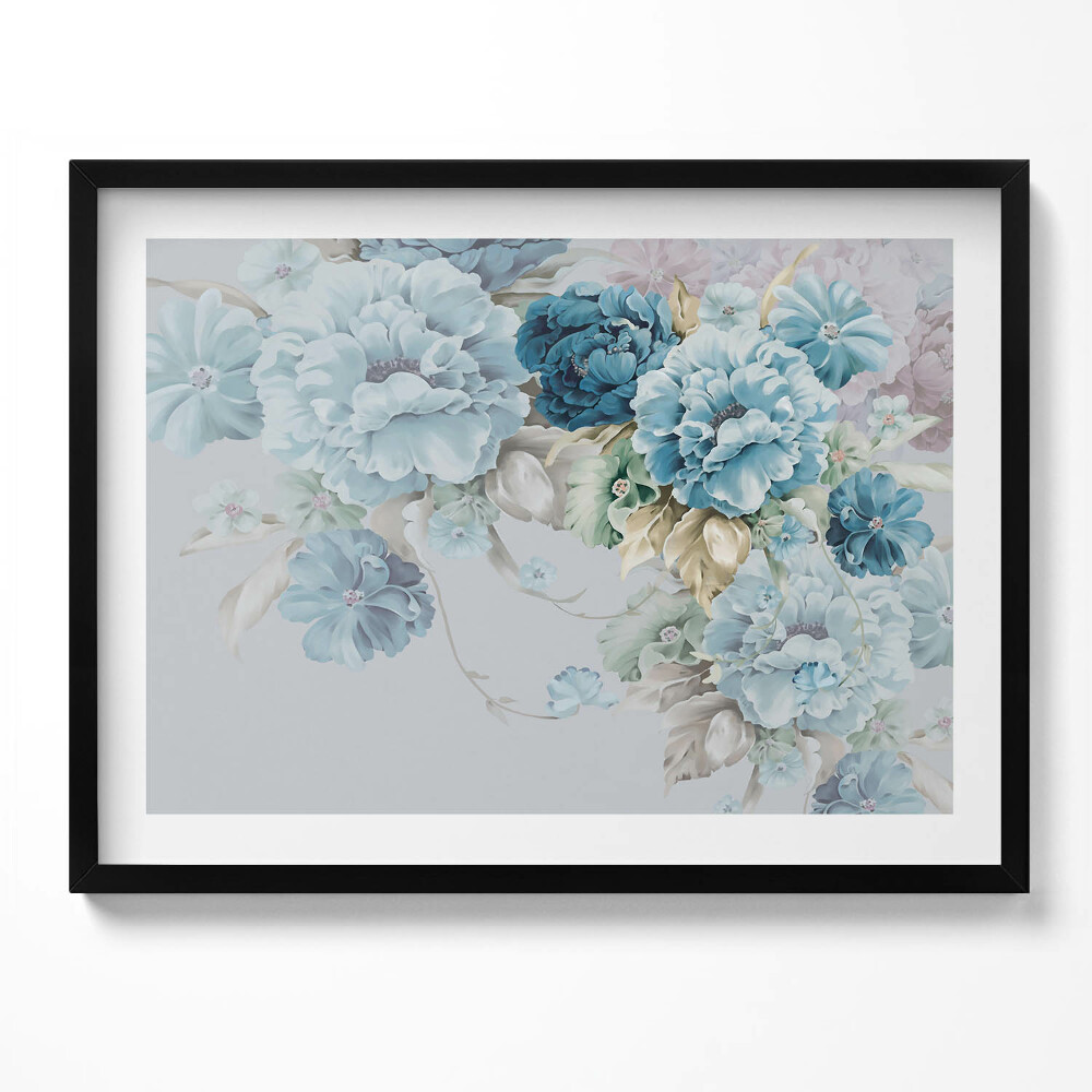 Tablou rama O pictură cu flori delicate de bujor