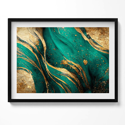 Tablou living cu rama Abstracție cu aur