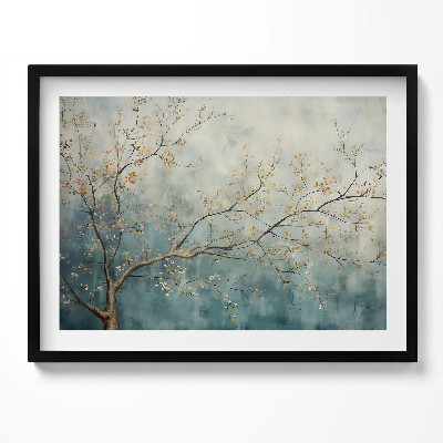 Tablou living cu rama Ramuri de copac pictate