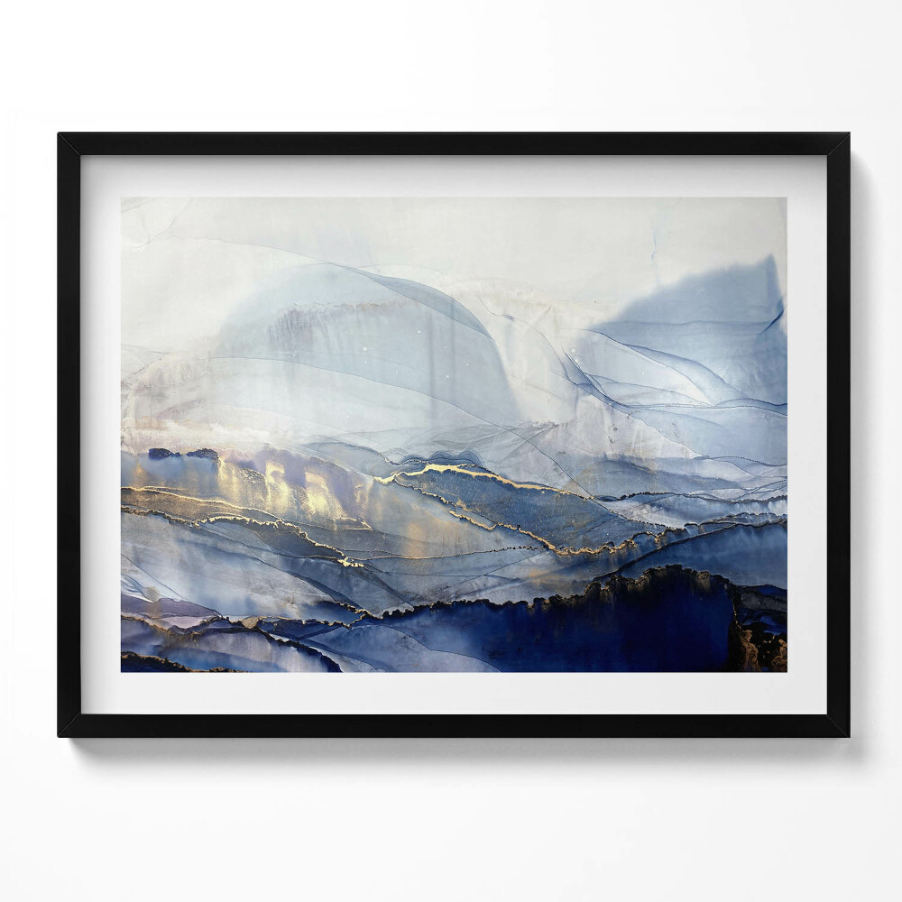 Tablou living cu rama Abstracție cu aur