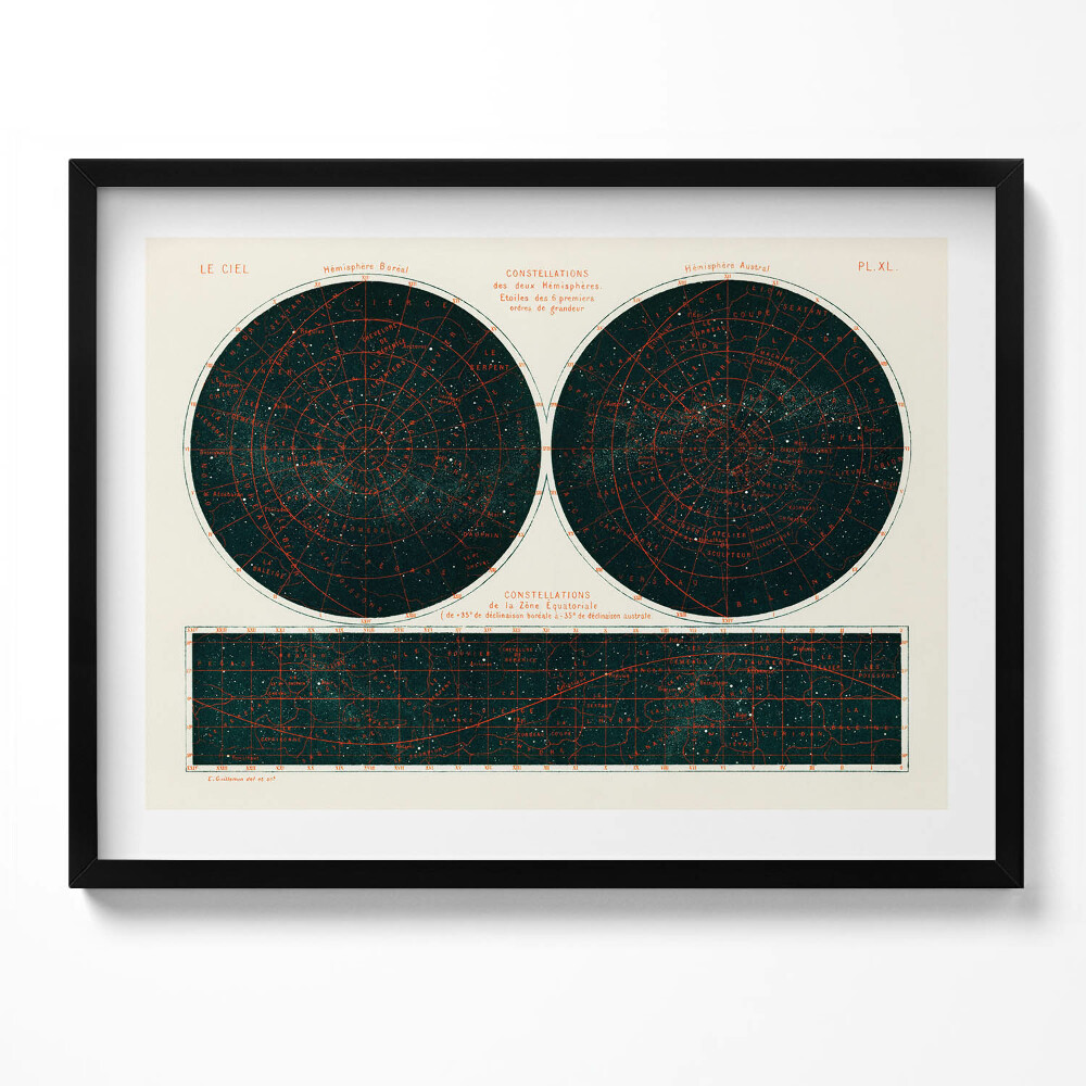 Tablou living cu rama Grafică cerească și spațială