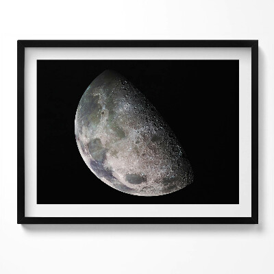 Tablou living cu rama Luna pe cerul negru