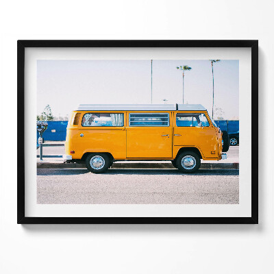 Tablou living cu rama Mașină galbenă de vacanță