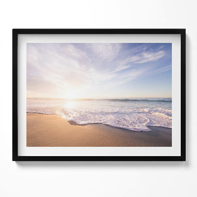 Tablou living cu rama Vedere liniștită asupra plajei și a mării