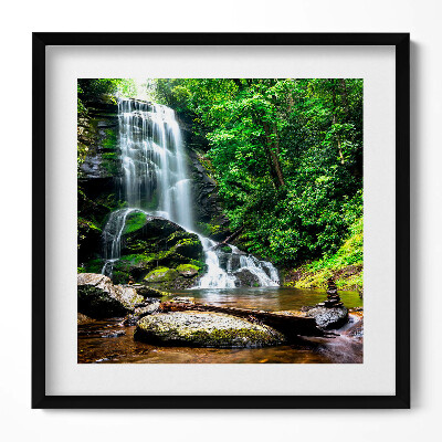 Tablou rama unic Pădurea cu cascade