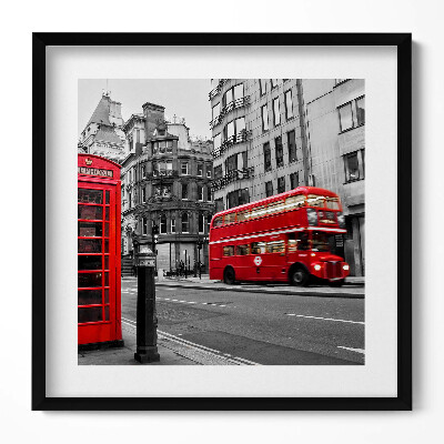 Tablou rama unic Autobuz american de epocă pe stradă