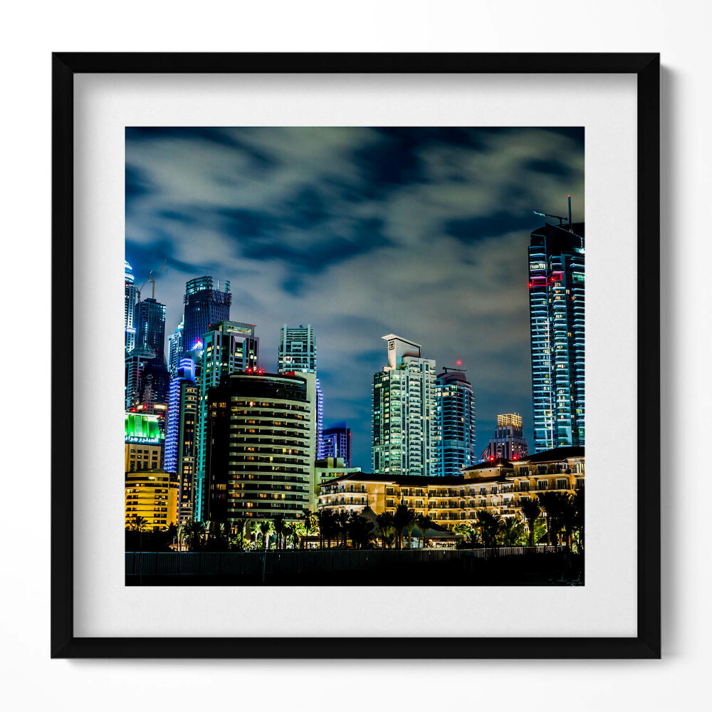 Tablou living cu rama unic Oraș mare noaptea