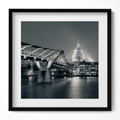 Tablou rama unic Peisaj urban alb-negru