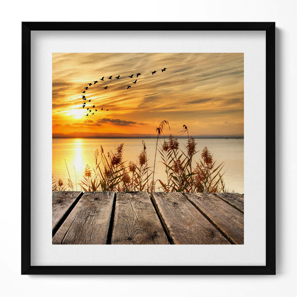 Tablou living cu rama unic Dig la apus