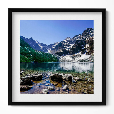 Tablou living cu rama unic Lac de munte - peisaj