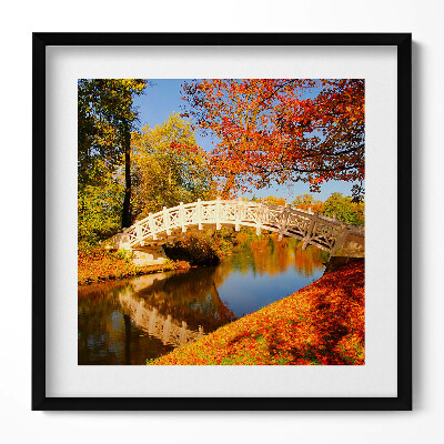 Tablou living cu rama unic Parcul Woerlitzer în Toamna Aurie