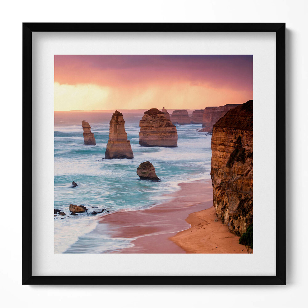 Tablou living cu rama unic Peisaj de stâncă de pe malul mării