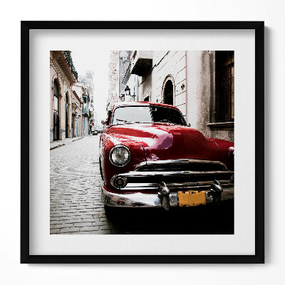 Tablou rama unic Mașină roșie veche