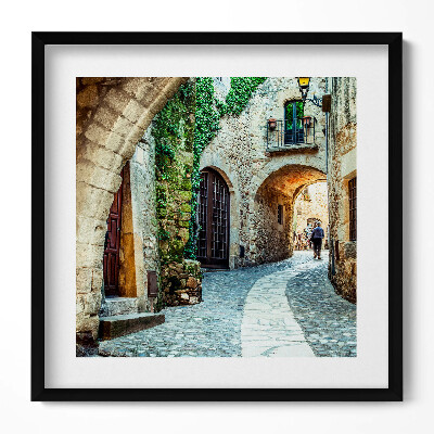 Tablou living cu rama unic Stradă veche din oraș