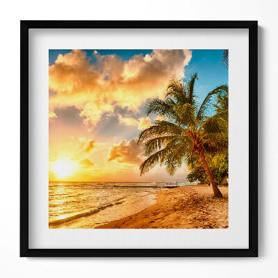 Tablou rama unic Palm Beach și mare la apus
