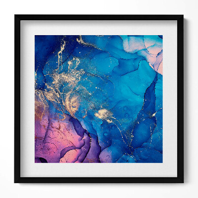 Tablou rama unic Abstract albastru cu roz