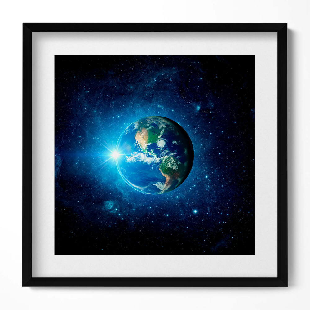 Tablou rama unic NASA - Pământul, Galaxia și Soarele