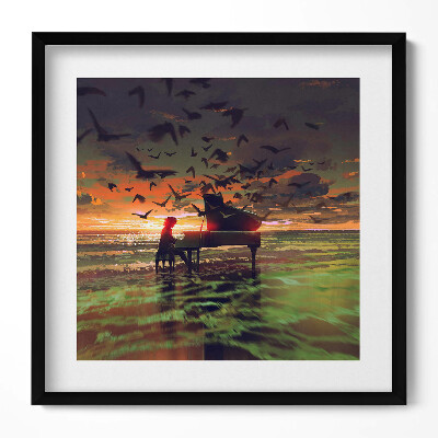 Tablou rama unic Concert pe plajă