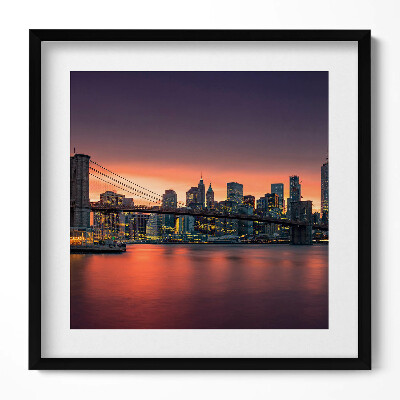 Tablou living cu rama unic East River din New York