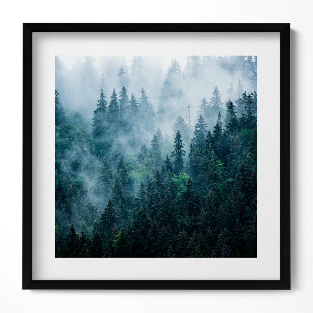 Tablou rama unic Peisaj montan încețoșat