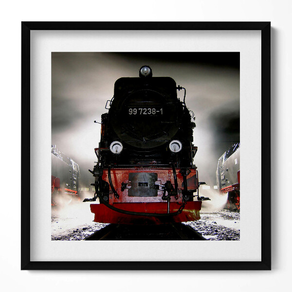 Tablou rama unic Locomotive noaptea