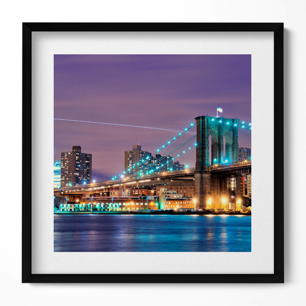 Tablou living cu rama unic Podul Brooklyn