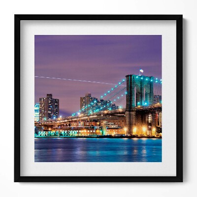 Tablou living cu rama unic Podul Brooklyn