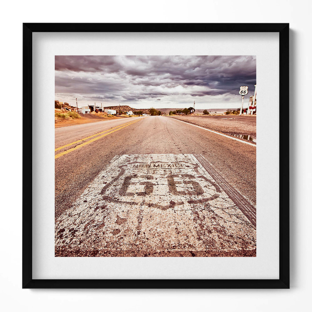 Tablou living cu rama unic Drumul statului american Ruta 66