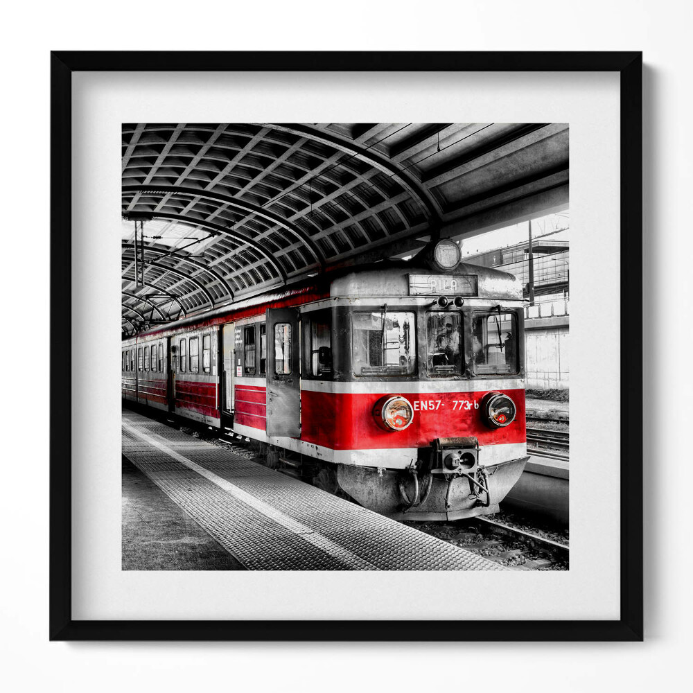 Tablou rama unic Vechea platformă de cale ferată