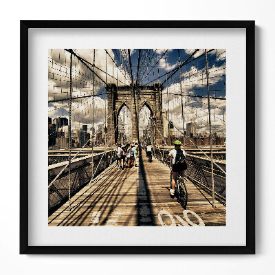 Tablou rama unic Vedere a podului Brooklyn, New York