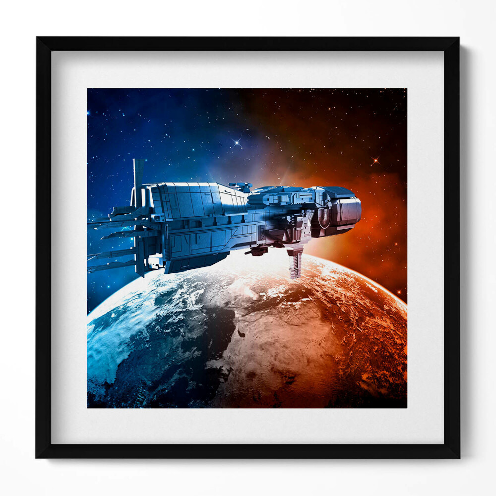 Tablou rama unic Nava spațială