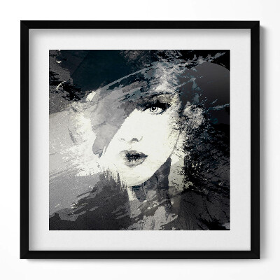 Tablou living cu rama unic Femeie în stil acuarelă