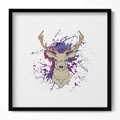 Tablou rama unic Ilustrație vectorială de cerb