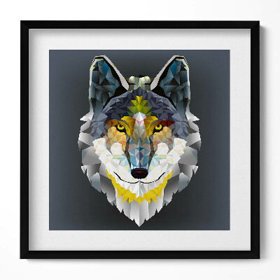 Tablou rama unic Cap de lup