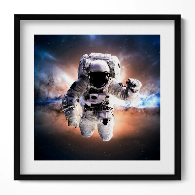 Tablou living cu rama unic Astronautul în spațiu