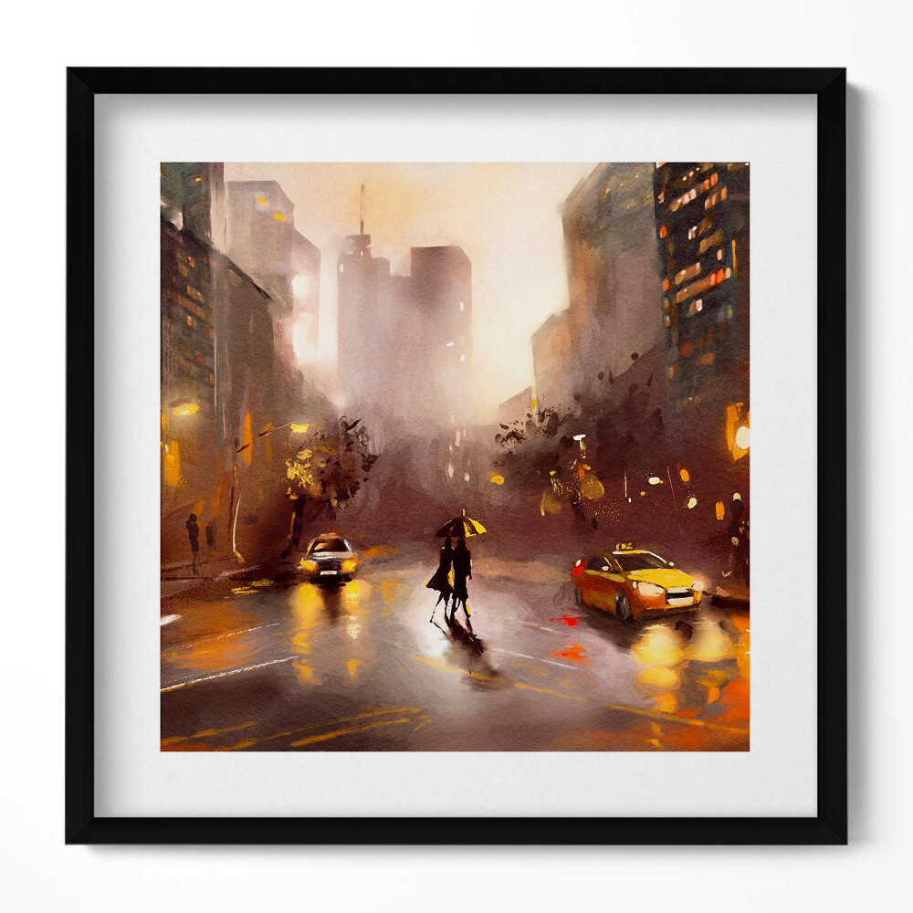 Tablou rama unic Vedere spre strada din New York