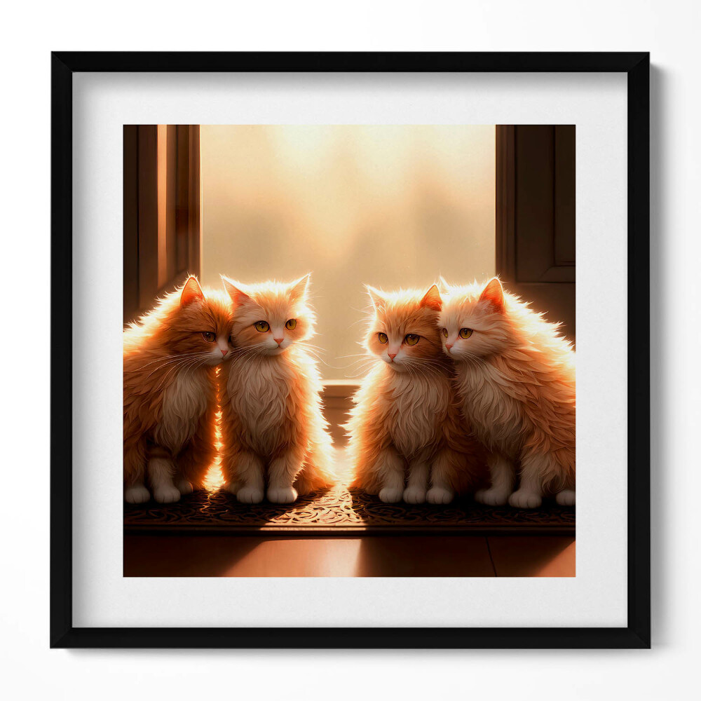 Tablou living cu rama unic Pisicuțe dulci