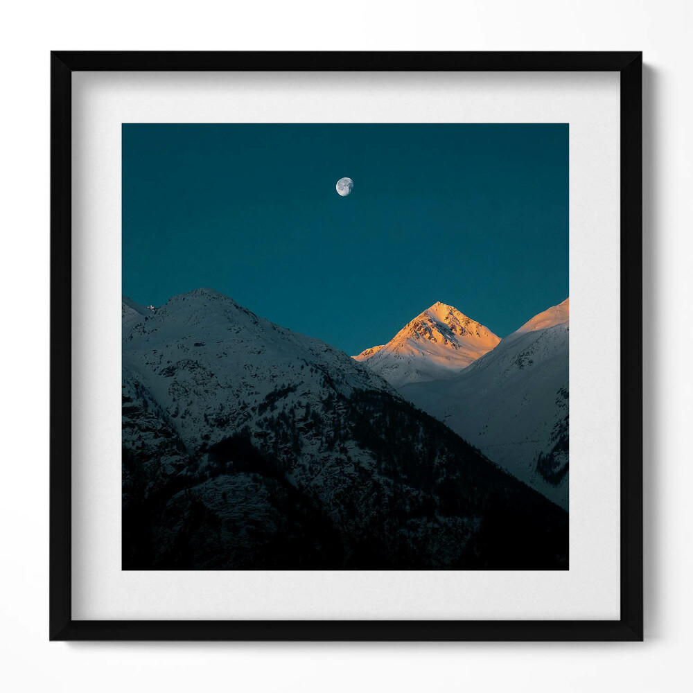 Tablou rama unic Apus de soare în munți