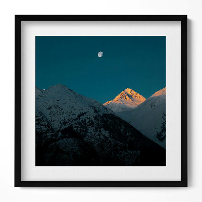 Tablou rama unic Apus de soare în munți