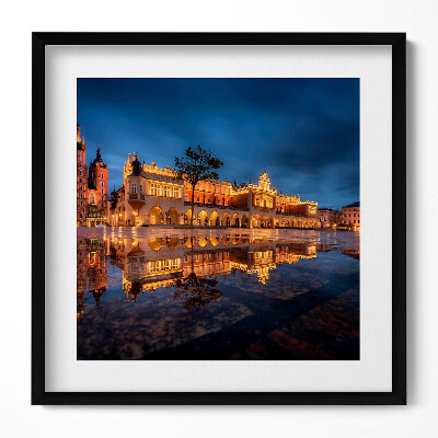 Tablou living cu rama unic Piața Cracovia - Hala de pânză