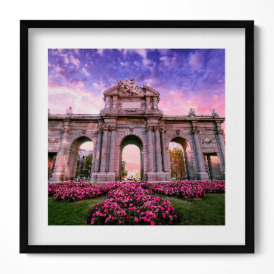 Tablou living cu rama unic Uși Alcala Madrid Spania