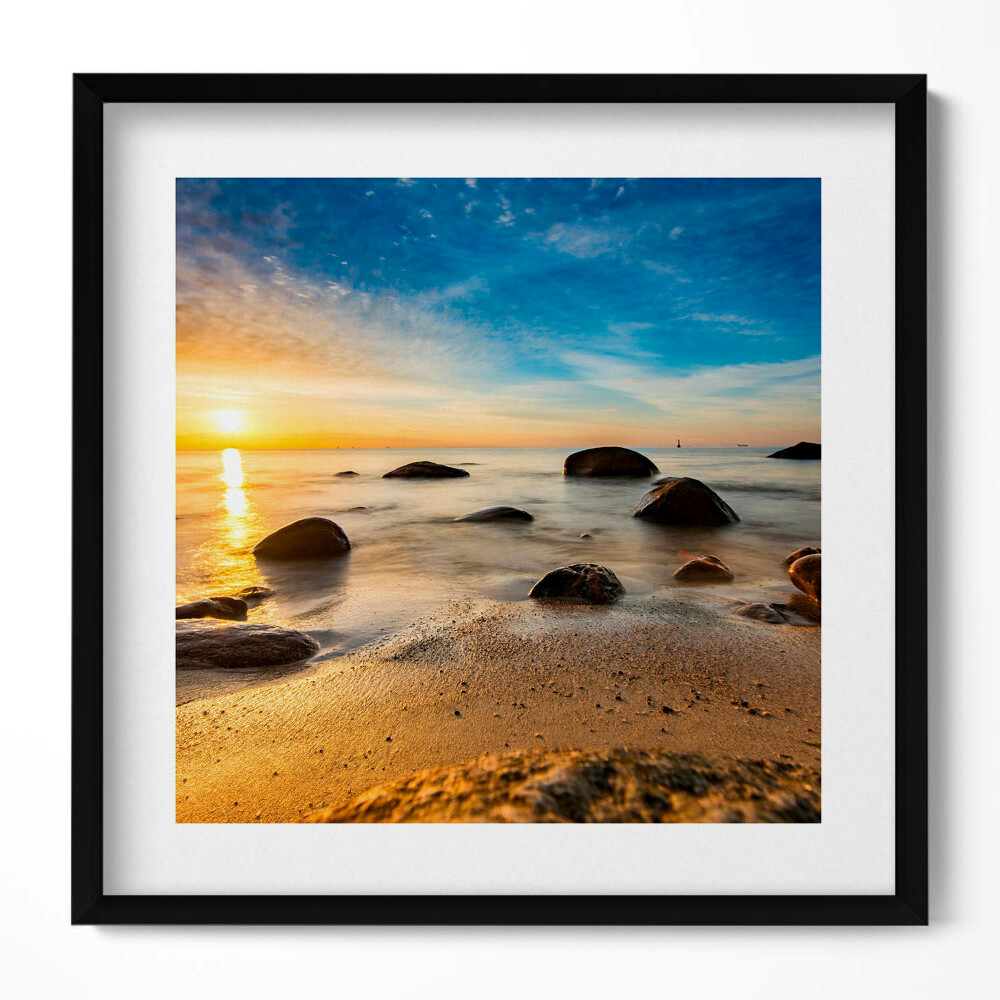 Tablou rama unic Răsărit de soare Marea Baltică