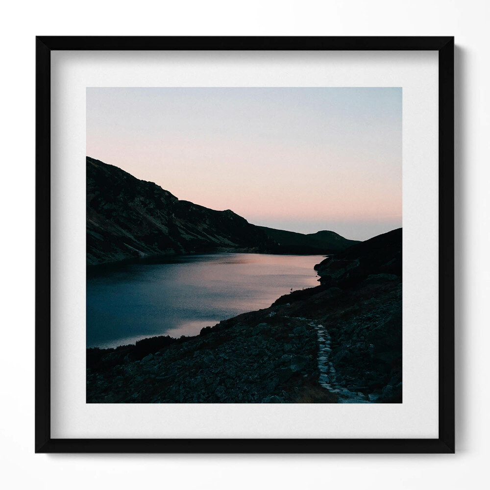 Tablou living cu rama unic Lacul și Munții Tatra