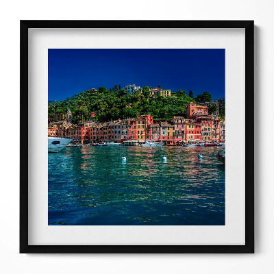 Tablou rama unic Nave care navighează în Portofino